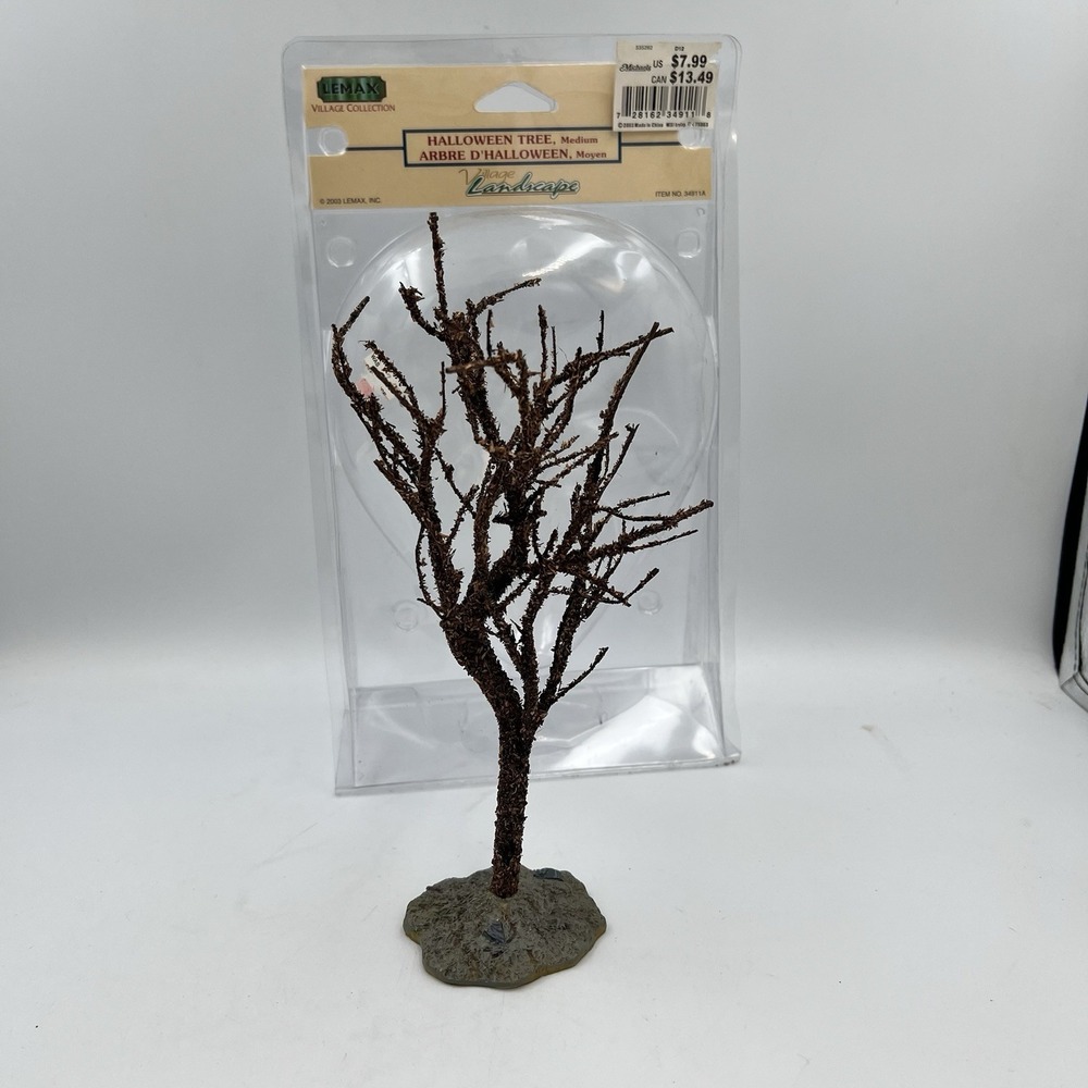 Vintage 2003 Lemax Village Collection Halloween Dead Tree Medium 34911A Package